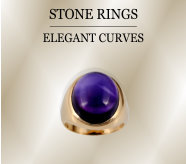 STONE RINGS   ELEGANT CURVES