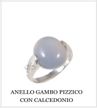 ANELLO GAMBO PIZZICO CON CALCEDONIO