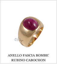 ANELLO FASCIA BOMBE’ RUBINO CABOCHON