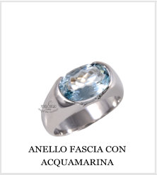 ANELLO FASCIA CON ACQUAMARINA