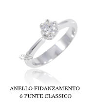 ANELLO FIDANZAMENTO         6 PUNTE CLASSICO