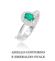 ANELLO CONTORNO E SMERALDO OVALE