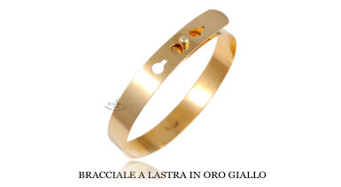 BRACCIALE A LASTRA IN ORO GIALLO
