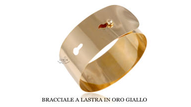 BRACCIALE A LASTRA IN ORO GIALLO