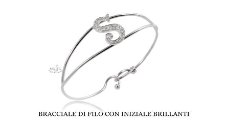 BRACCIALE DI FILO CON INIZIALE BRILLANTI