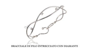 BRACCIALE DI FILO INTRECCIATO CON DIAMANTI