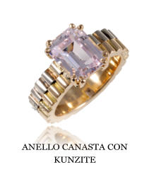 ANELLO CANASTA CON KUNZITE