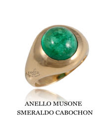 ANELLO MUSONE   SMERALDO CABOCHON