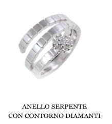 ANELLO SERPENTE CON CONTORNO DIAMANTI