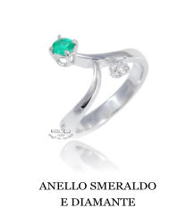 ANELLO SMERALDO E DIAMANTE