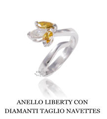ANELLO LIBERTY CON DIAMANTI TAGLIO NAVETTES